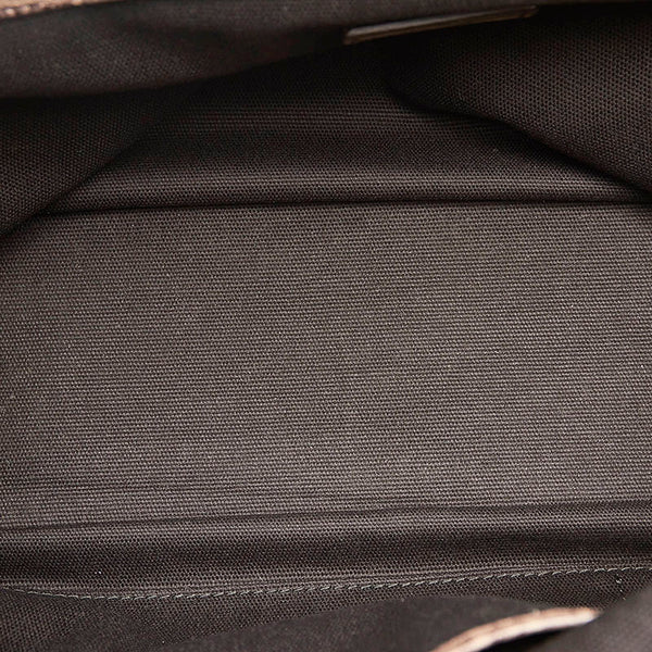 ジョルジオアルマーニ クロコ型押し ショルダーバッグ メッセンジャーバッグ グレー レザー メンズ GIORGIO ARMANI 【中古】