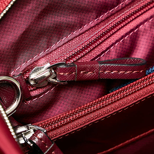 トゥミ 斜め掛け ショルダーバッグ ワインレッド ナイロン レザー メンズ TUMI 【中古】
