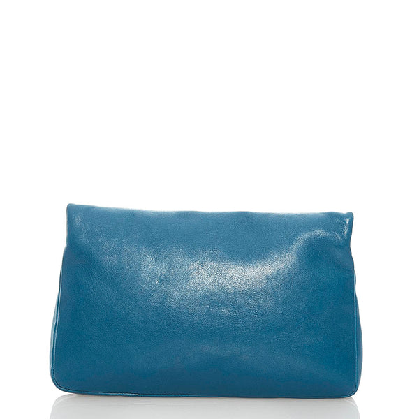 ジミーチュウ スタッズ クラッチバッグ ブルー レザー レディース JIMMY CHOO 【中古】