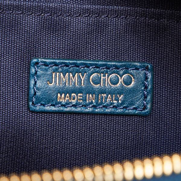 ジミーチュウ スタッズ クラッチバッグ ブルー レザー レディース JIMMY CHOO 【中古】