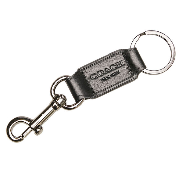 コーチ シグネチャー アコーディオン  ラウンドファスナー 長財布 F58113 ブラック レザー メンズ COACH 【中古】