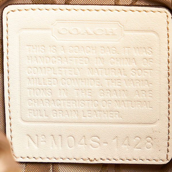 コーチ タッセル 斜め掛け ショルダーバッグ 1428 ホワイト レザー レディース COACH 【中古】