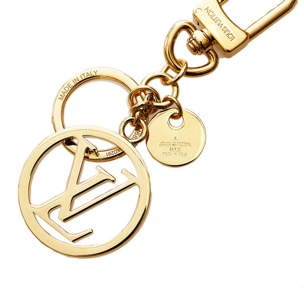 ルイ ヴィトン LVサークル キーホルダー キーリング バッグチャーム M68000  ゴールド メッキ レディース LOUIS VUITTON 【中古】
