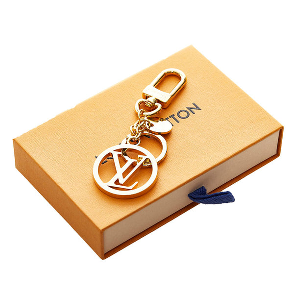 ルイ ヴィトン LVサークル キーホルダー キーリング バッグチャーム M68000  ゴールド メッキ レディース LOUIS VUITTON 【中古】