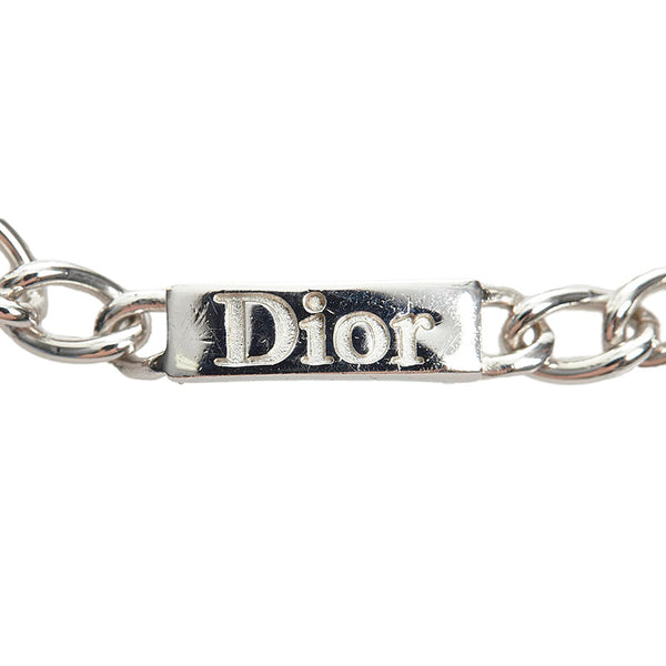 ディオール ロゴプレート　チェーンブレスレット シルバー メタル レディース Dior 【中古】