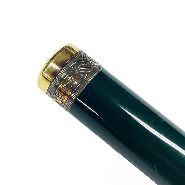 アウロラ ダンテ アリギエリ 万年筆 グリーン K18YG イエローゴールド 樹脂系 メンズ 【中古】