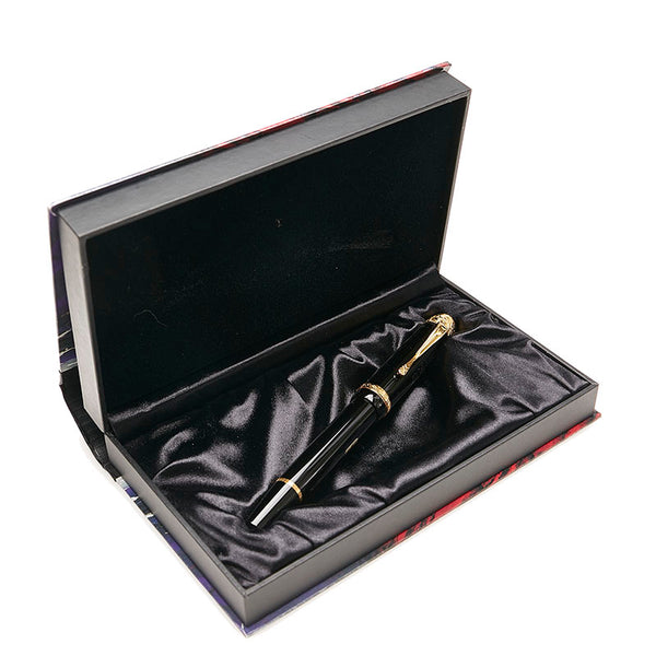 モンブラン ボルテール 作家シリーズ 万年筆 ブラック K18 ゴールド プラスチック メンズ MONTBLANC 【中古】