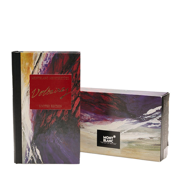 モンブラン ボルテール 作家シリーズ 万年筆 ブラック K18 ゴールド プラスチック メンズ MONTBLANC 【中古】
