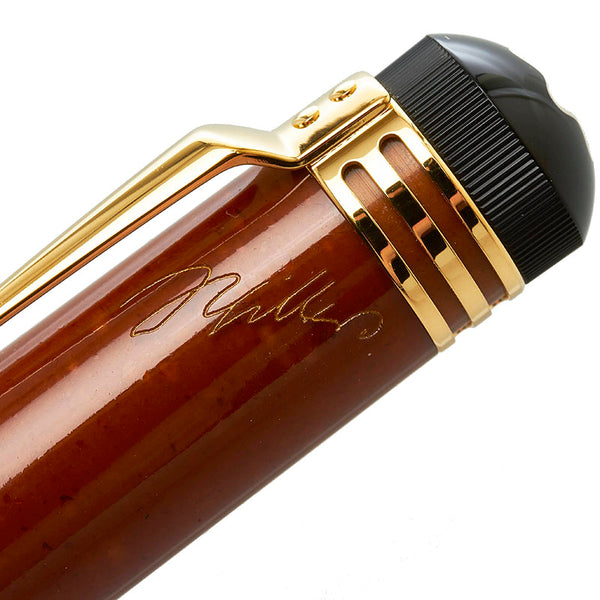 モンブラン フリードリッヒ シラー 作家シリーズ 万年筆 ブラック 樹脂系 メンズ MONTBLANC 【中古】