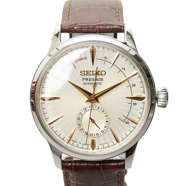 セイコー プレサージュ 腕時計 SARY107 4R557-00E0 自動巻き ゴールド文字盤 ステンレススチール メンズ SEIKO 【中古】