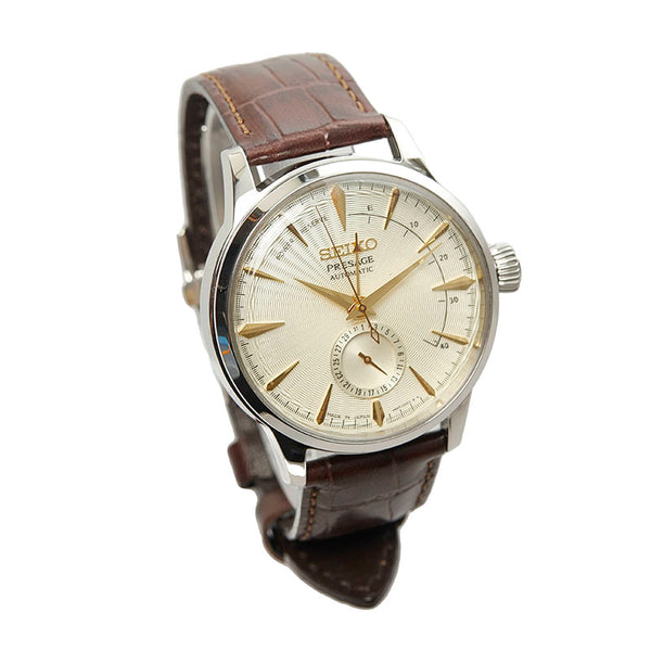 セイコー プレサージュ 腕時計 SARY107 4R557-00E0 自動巻き ゴールド文字盤 ステンレススチール メンズ SEIKO 【中古】