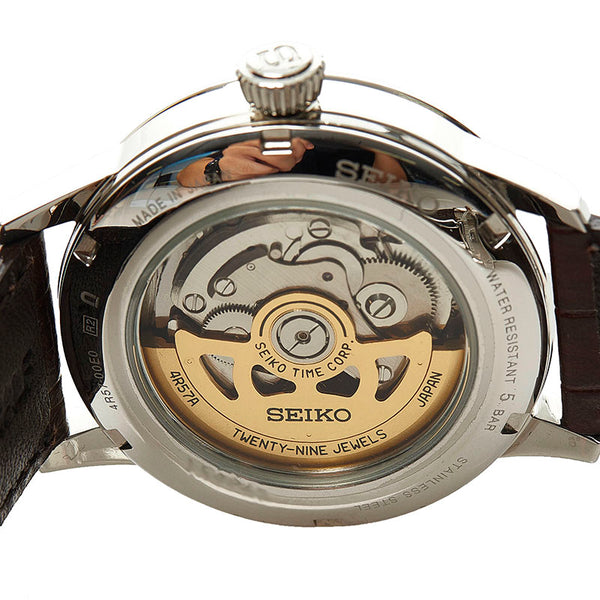 セイコー プレサージュ 腕時計 SARY107 4R557-00E0 自動巻き ゴールド文字盤 ステンレススチール メンズ SEIKO 【中古】