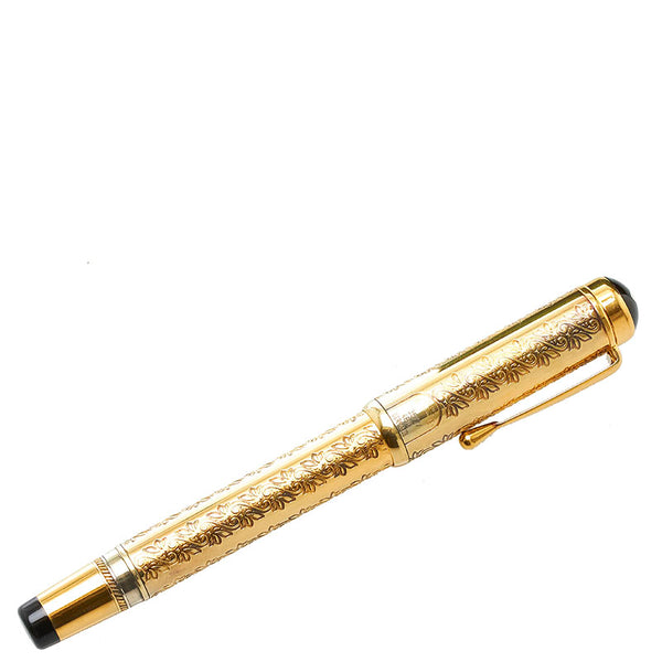 モンブラン ルイ14世 パトロンシリーズ 万年筆 ゴールド SV925 シルバー 樹脂系 メンズ MONTBLANC 【中古】