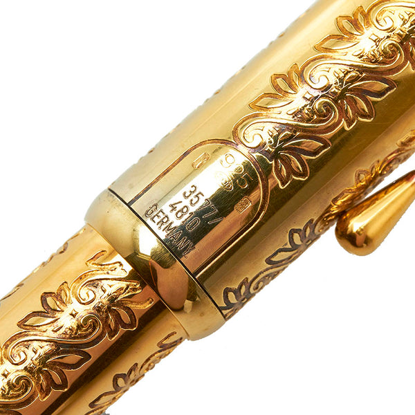 モンブラン ルイ14世 パトロンシリーズ 万年筆 ゴールド SV925 シルバー 樹脂系 メンズ MONTBLANC 【中古】