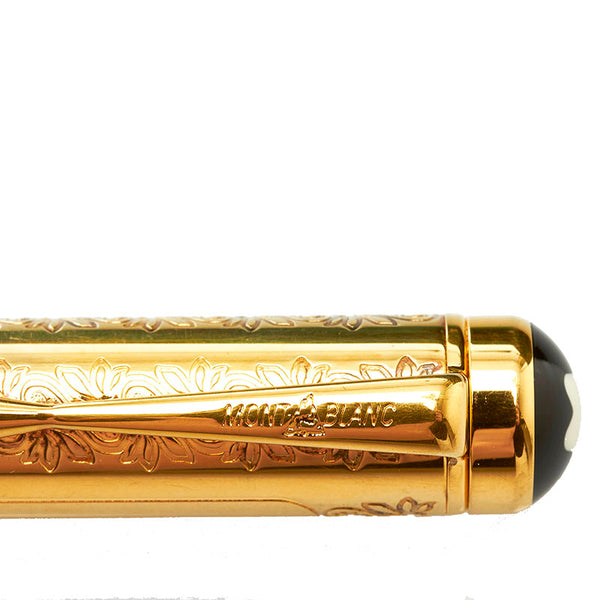 モンブラン ルイ14世 パトロンシリーズ 万年筆 ゴールド SV925 シルバー 樹脂系 メンズ MONTBLANC 【中古】