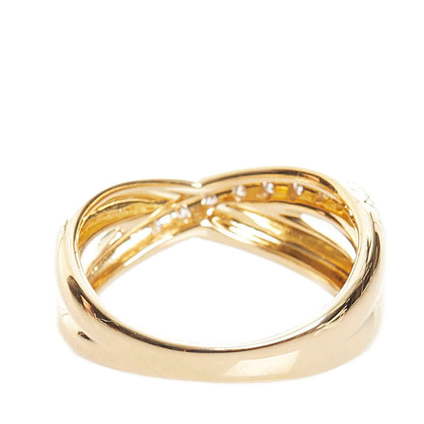 タサキ K18YG イエローゴールド ダイヤ0.20ct リング 指輪 レディース TASAKI 12号 【中古】
