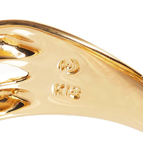 タサキ K18YG イエローゴールド ダイヤ0.20ct リング 指輪 レディース TASAKI 12号 【中古】