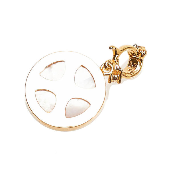 K18YG イエローゴールド マベパール約13mm ダイヤ0.01ct ペンダントトップ レディース 【中古】