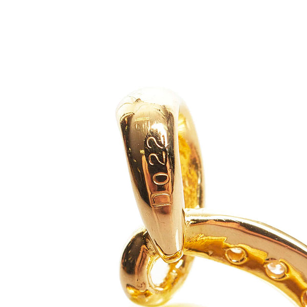 K18YG イエローゴールド パール12.5mm ダイヤ0.22ct ペンダントトップ レディース 【中古】