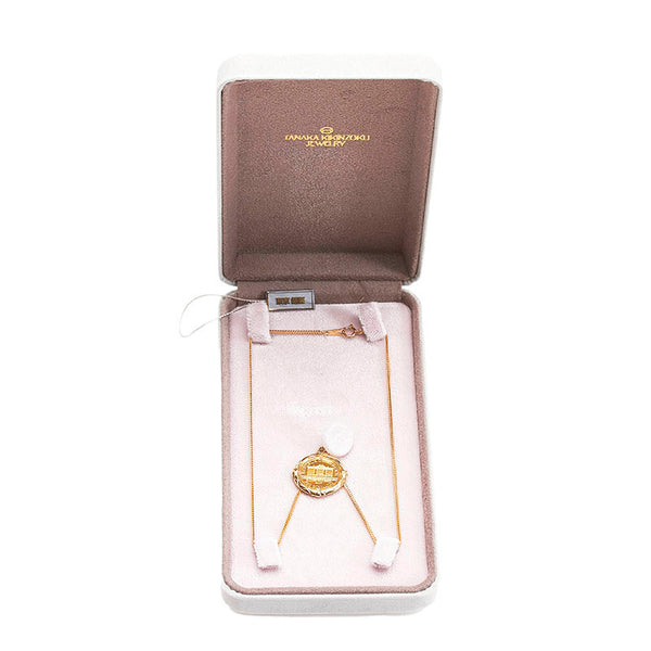K24IG インゴット K18YG イエローゴールド 田中貴金属 オーストリア200シリング金貨 10OZ ペンダントネックレス レディース 【中古】