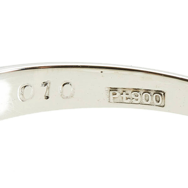 Pt900 プラチナ ダイヤ0.10ct リング 指輪 レディース 15号 【中古】