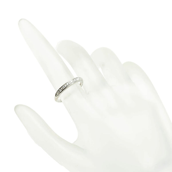 Pt900 プラチナ ダイヤ0.10ct リング 指輪 レディース 15号 【中古】