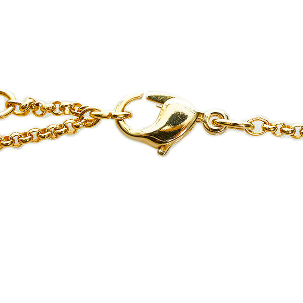 スワロフスキー ラインストーン ネックレス ゴールド ブラック オレンジ メッキ レディース SWAROVSKI 【中古】