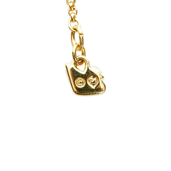 スワロフスキー ラインストーン ネックレス ゴールド ブラック オレンジ メッキ レディース SWAROVSKI 【中古】