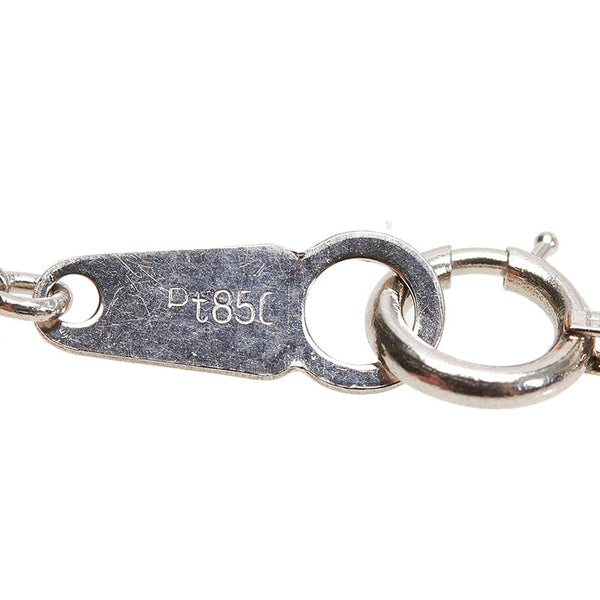 Pt900 プラチナ Pt850 プラチナ サファイア1.61ct ダイヤ0.30ct ネックレス レディース 【中古】
