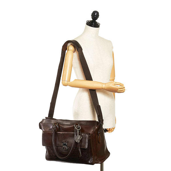 ベルルッティ エトゥオ カリグラフィ ビジネスバッグ ショルダーバッグ 2WAY ダークブラウン レザー メンズ Berluti 【中古】
