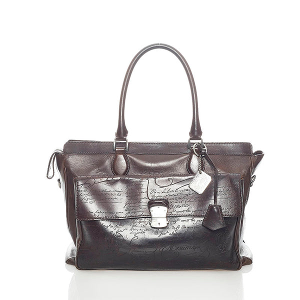 ベルルッティ エトゥオ カリグラフィ ビジネスバッグ ショルダーバッグ 2WAY ダークブラウン レザー メンズ Berluti 【中古】