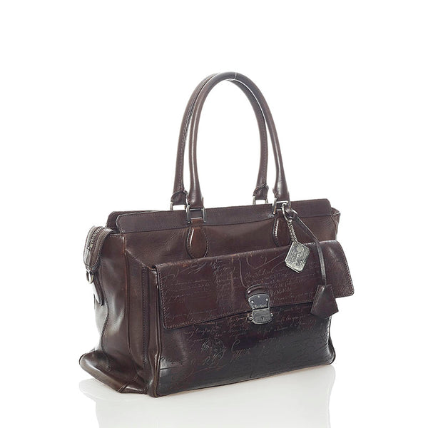 ベルルッティ エトゥオ カリグラフィ ビジネスバッグ ショルダーバッグ 2WAY ダークブラウン レザー メンズ Berluti 【中古】