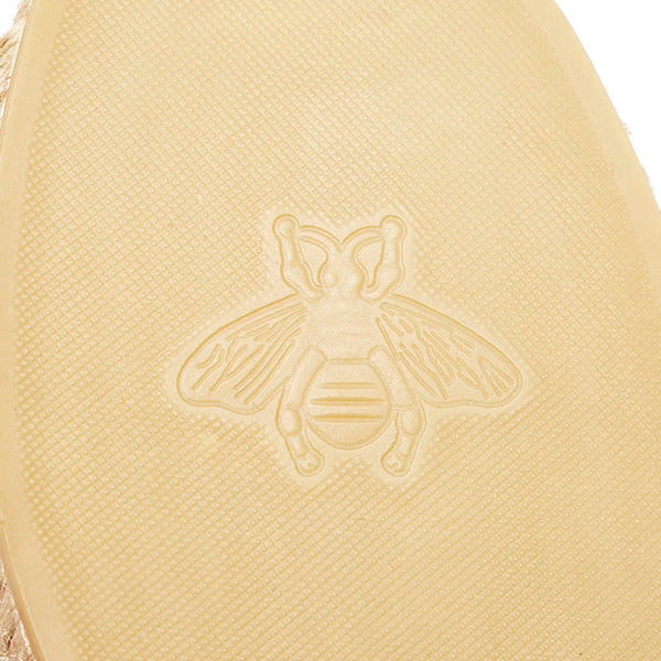 グッチ ウェブ スライド サンダル 624985 ネイビー ベージュ レザー 麻・リネン ラバー メンズ GUCCI 【中古】