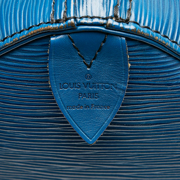 ルイ ヴィトン エピ スピーディ30 ハンドバッグ ミニボストン M43005 トレドブルー レザー レディース LOUIS VUITTON 【中古】