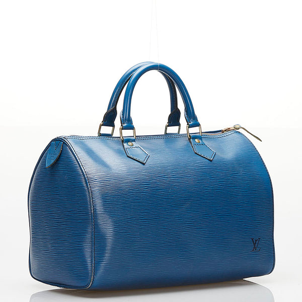 ルイ ヴィトン エピ スピーディ30 ハンドバッグ ミニボストン M43005 トレドブルー レザー レディース LOUIS VUITTON 【中古】