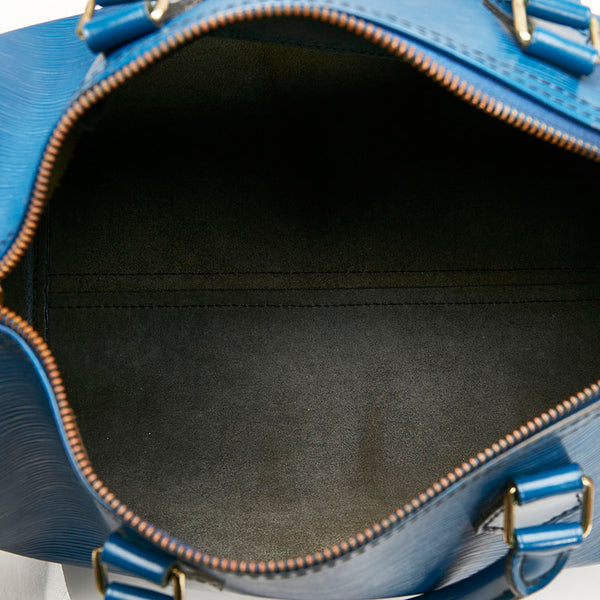ルイ ヴィトン エピ スピーディ30 ハンドバッグ ミニボストン M43005 トレドブルー レザー レディース LOUIS VUITTON 【中古】