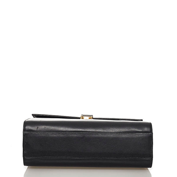 ゲラルディーニ ハンドバッグ ブラック モスグリーン レザー スウェード レディース GHERARDINI 【中古】