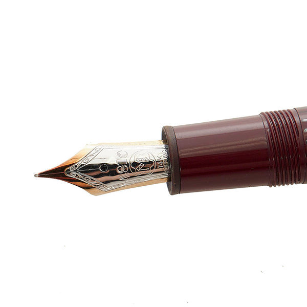 モンブラン マイスターシュテュック 万年筆 4810 ボルドー プラスチック メッキ K14 レディース MONTBLANC 【中古】