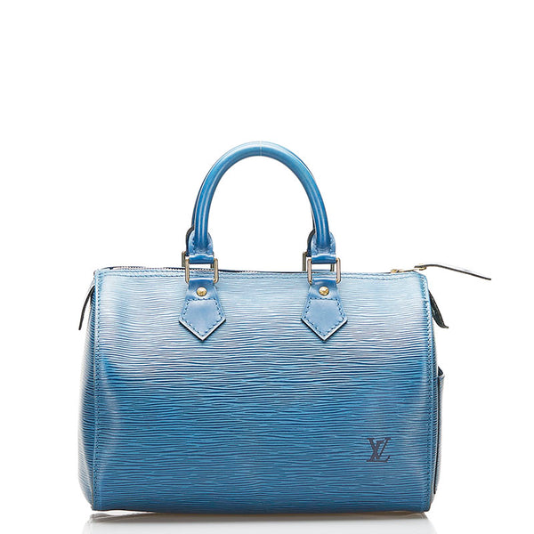 ルイ ヴィトン エピ スピーディ25 ハンドバッグ ミニボストンバッグ M43015 トレドブルー レザー レディース LOUIS VUITTON 【中古】