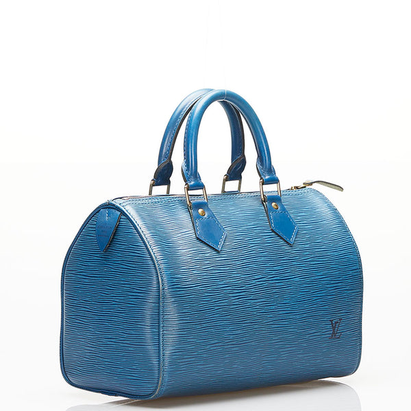 ルイ ヴィトン エピ スピーディ25 ハンドバッグ ミニボストンバッグ M43015 トレドブルー レザー レディース LOUIS VUITTON 【中古】