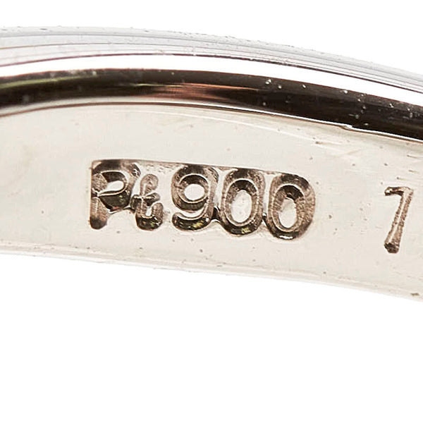 Pt900 プラチナ パパラチアサファイア1.00ct ダイヤ0.68ct リング 指輪 レディース 13号 【中古】