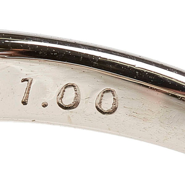 Pt900 プラチナ パパラチアサファイア1.00ct ダイヤ0.68ct リング 指輪 レディース 13号 【中古】