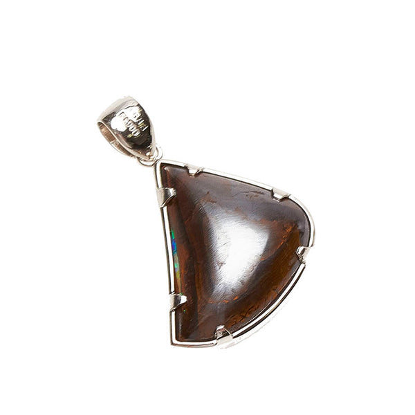 Pt900 プラチナ ボルダーオパール16.83ct ペンダントトップ レディース 【中古】