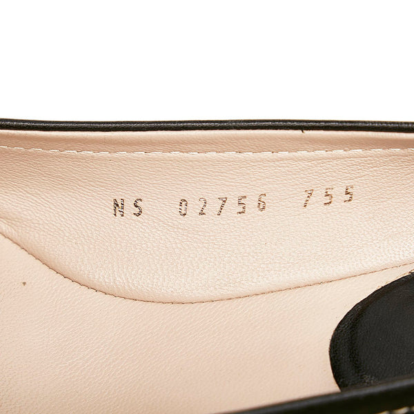 サルヴァトーレフェラガモ ガンチーニ パンプス ブラック レザー レディース Salvatore Ferragamo 【中古】