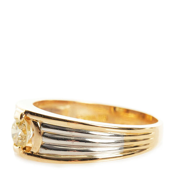 金ベースコンビ ダイヤ0.44ct リング 指輪 レディース 16号 【中古】