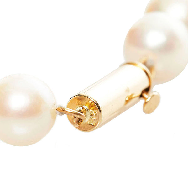 K18YG イエローゴールド パール6.5～8mm 淡水パール ネックレス レディース 【中古】