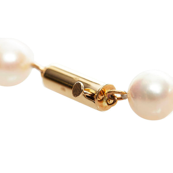 K18YG イエローゴールド パール6.5～8mm 淡水パール ネックレス レディース 【中古】
