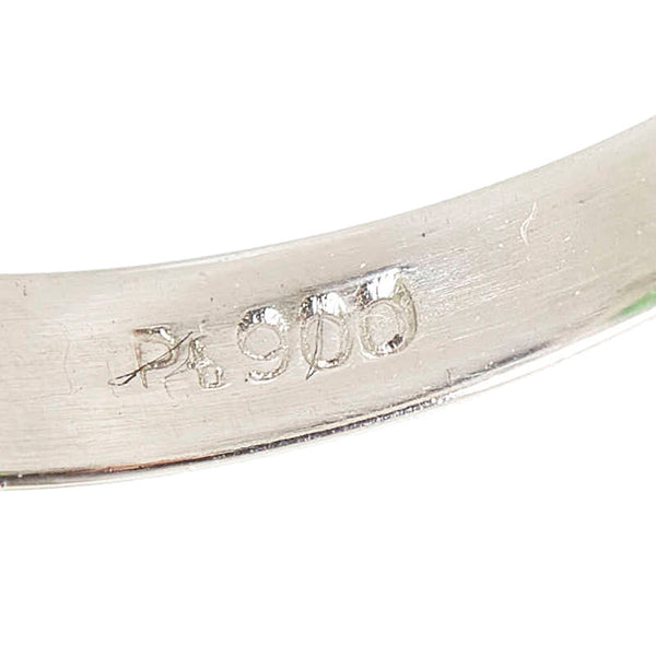 Pt900 プラチナ ひすい4.38ct ダイヤ0.37ct リング 指輪 レディース 15号 【中古】