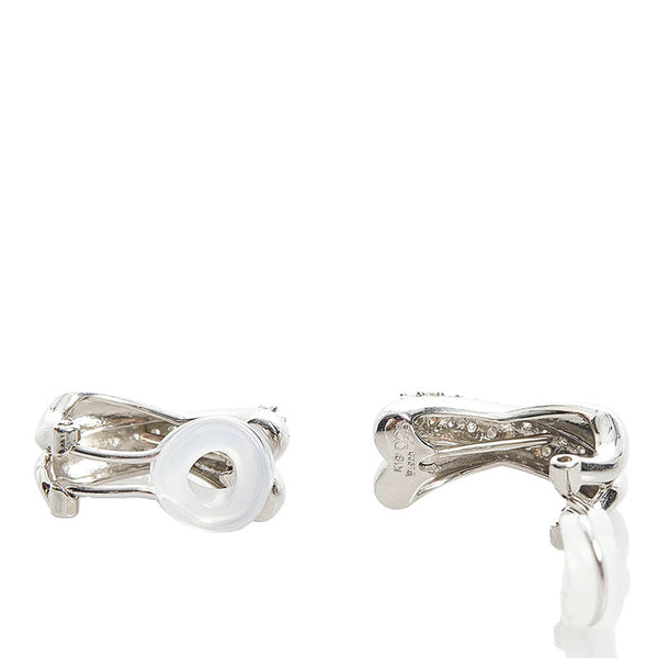 Pt900 プラチナ K18WG ホワイトゴールド ダイヤ0.50ct イヤリング レディース 【中古】