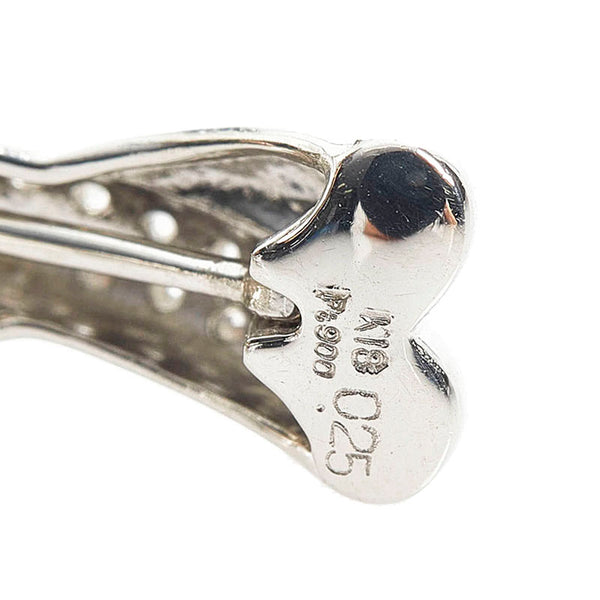 Pt900 プラチナ K18WG ホワイトゴールド ダイヤ0.50ct イヤリング レディース 【中古】